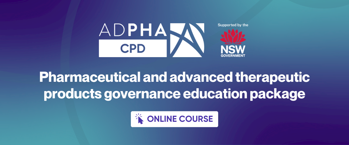 Pharmaceutical and advanced therapeutic products governance education package